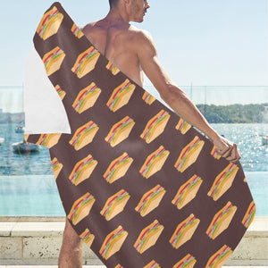 Sandwich Pattern Print Design 04 Beach Towel