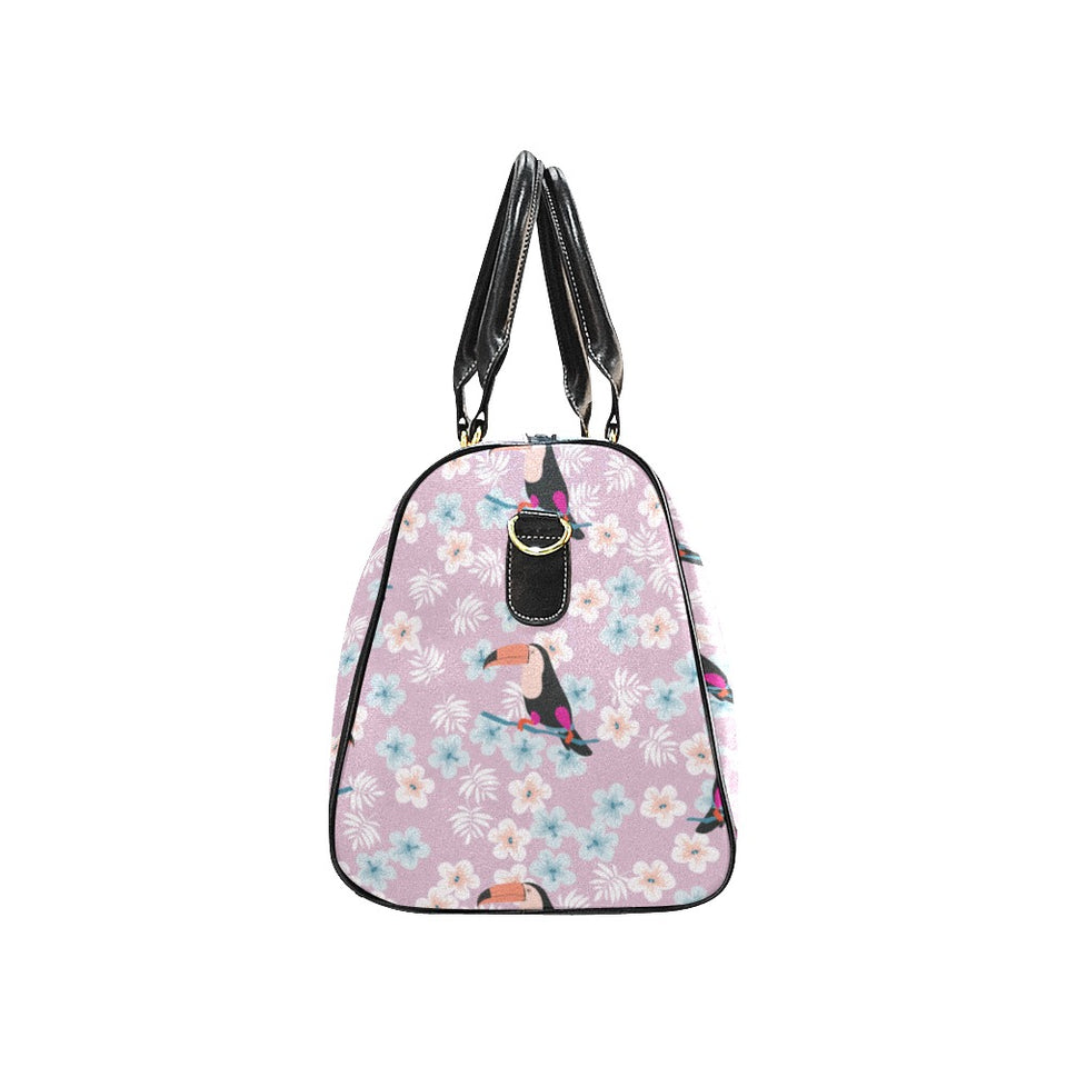 Beautiful toucan flower leaves Travel Bag