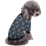 Beautiful peacock feather pattern All Over Print Pet Dog Round Neck Fuzzy Shirt