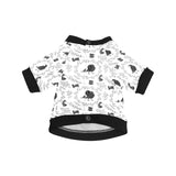 Crows floral wreath rabbit pattern All Over Print Pet Dog Round Neck Fuzzy Shirt