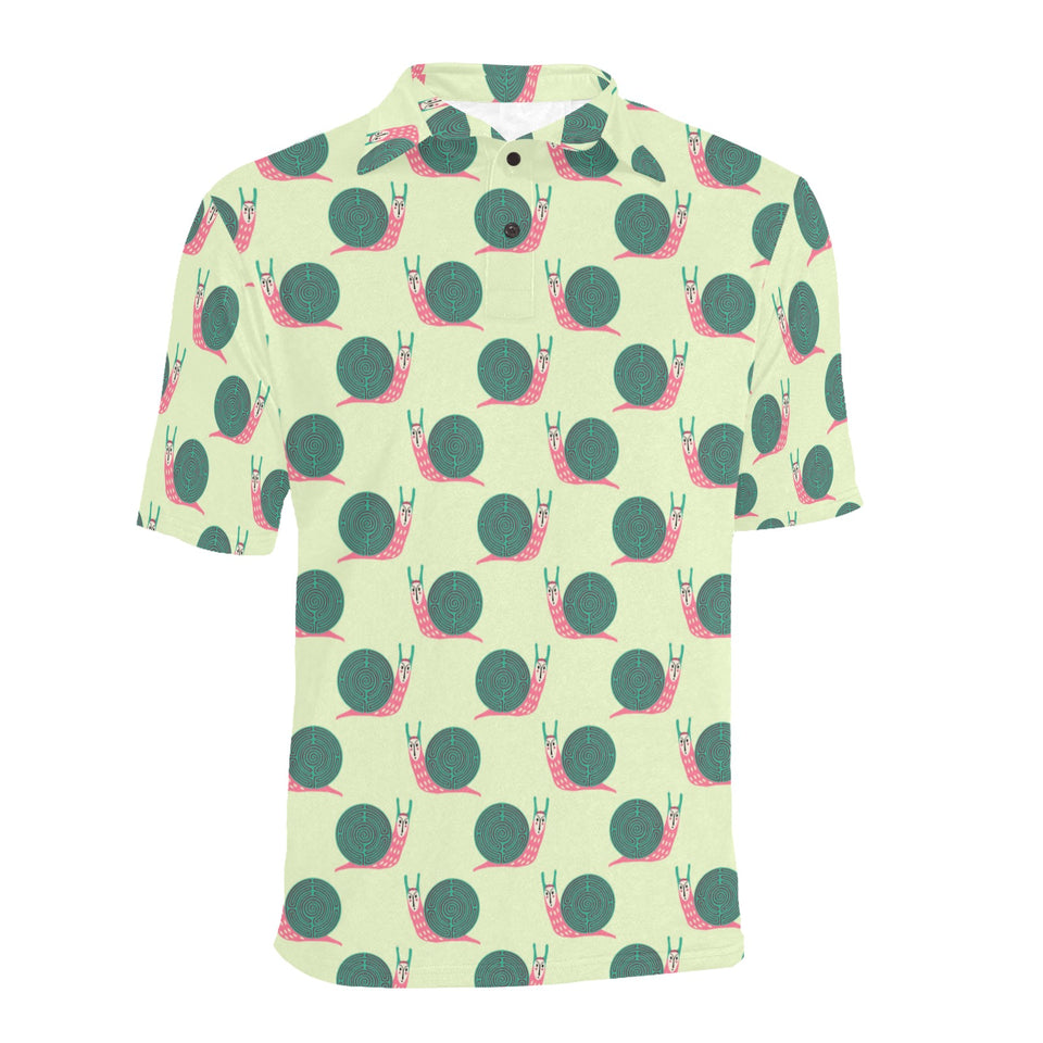 Snail Pattern Print Design 04 Men's All Over Print Polo Shirt