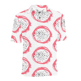 Hand drawn dragon fruit Men's All Over Print Polo Shirt