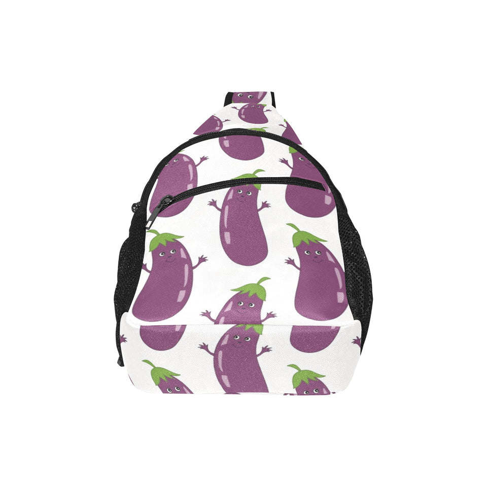 Eggplant Pattern Print Design 01 All Over Print Chest Bag