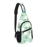 White swan lake pattern All Over Print Chest Bag
