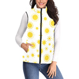 Sun pattern Women's Padded Vest