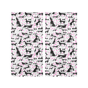 Greyhound Pattern Print Design 02 Gauze Curtain