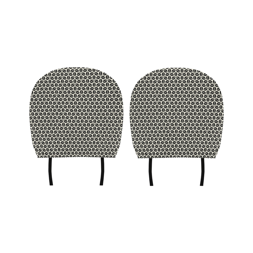 Coffee bean abstract modern pattern Car Headrest Cover