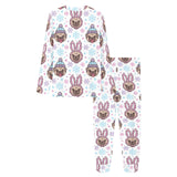 Cute pug hat rabbit costume pattern Women's All Over Print Pajama Set
