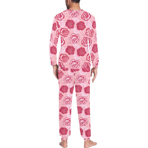 Rose Pattern Print Design 02 Men's All Over Print Pajama