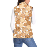 Various cookie pattern Women's Padded Vest