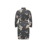 Cute koala pattern Men's Long Sleeve Belted Night Robe