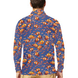 Clown Fish Pattern Print Design 04 Men's Long Sleeve Polo Shirt