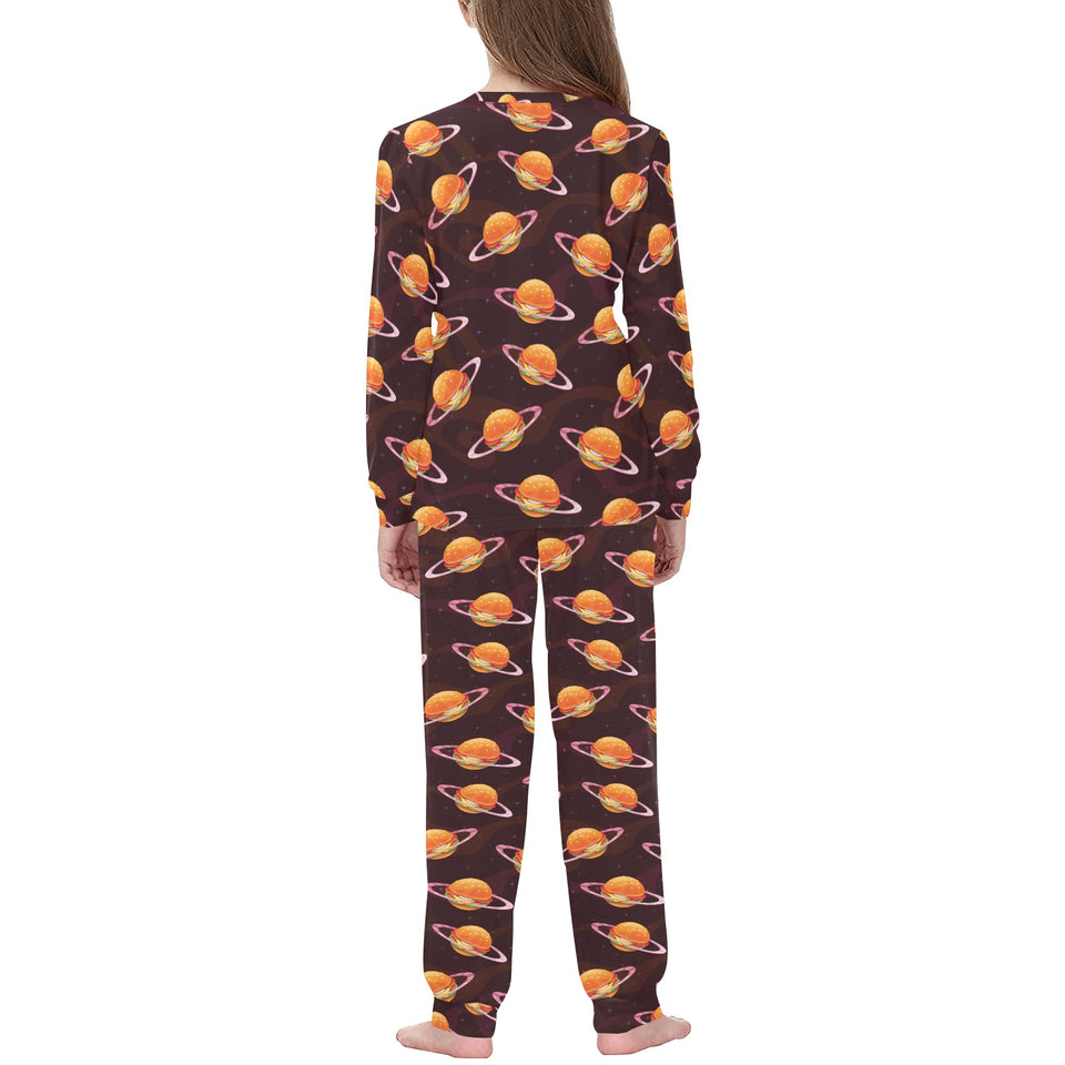 Hamburger Pattern Print Design 05 Kids' Boys' Girls' All Over Print Pajama Set
