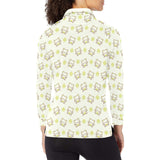 Cute cartoon frog baby pattern Women's Long Sleeve Polo Shirt