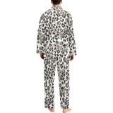 Leopard skin print pattern Men's Long Pajama Set