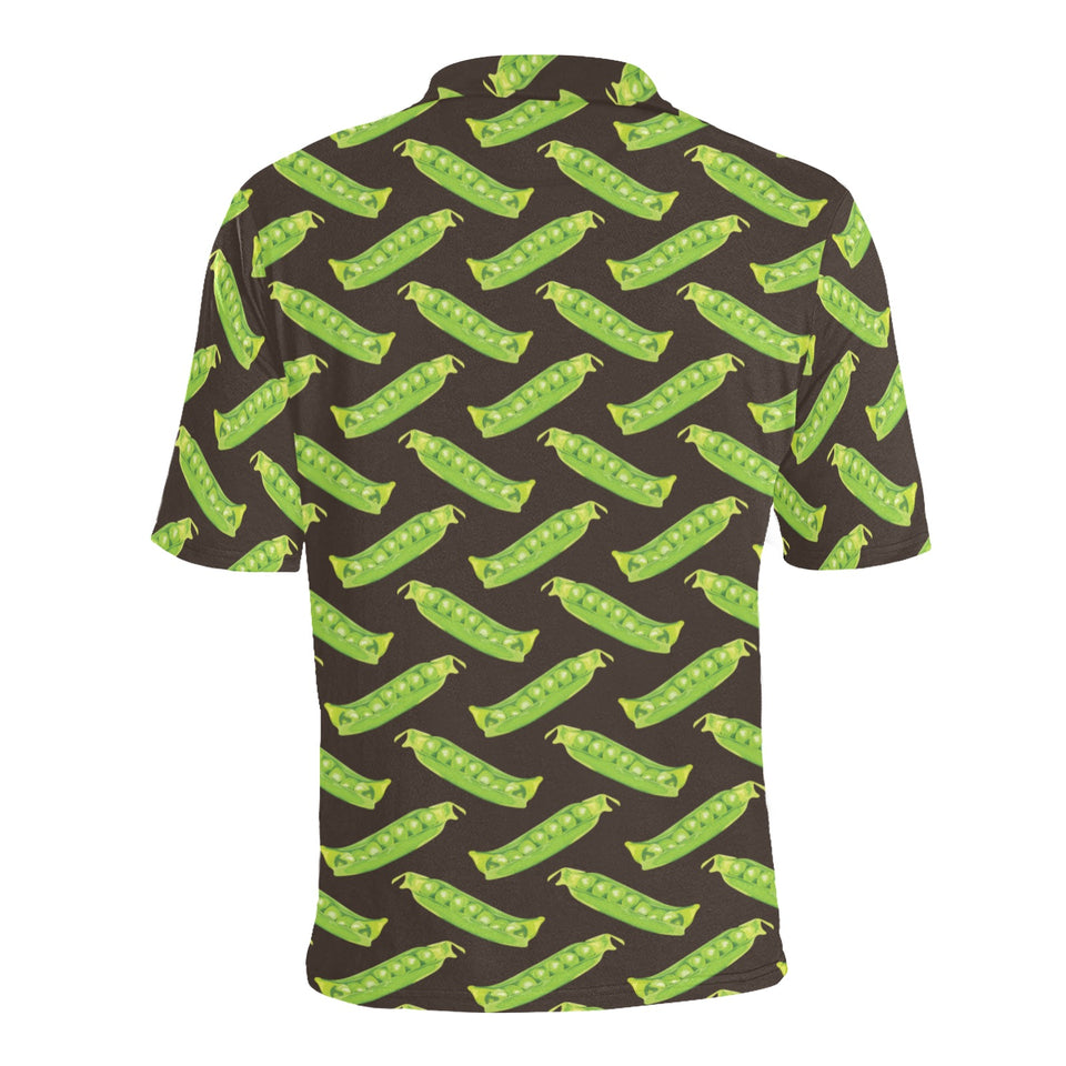 Green Peas Pattern Print Design 05 Men's All Over Print Polo Shirt