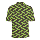 Green Peas Pattern Print Design 05 Men's All Over Print Polo Shirt