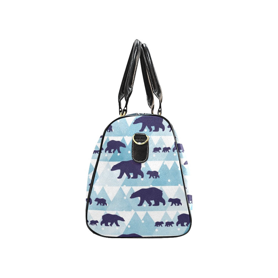 polar bear winter snow pattern Travel Bag