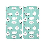 Cute sheep green background Gauze Curtain