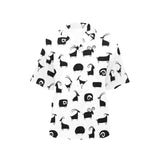 Goat ram pattern Women's All Over Print Hawaiian Shirt