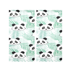 Panda pattern tropical leaves background Gauze Curtain