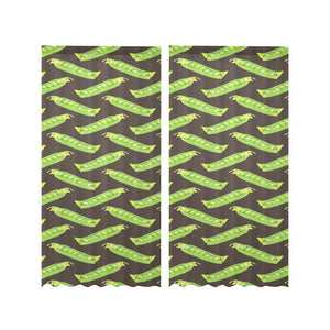 Green Peas Pattern Print Design 05 Gauze Curtain