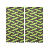 Green Peas Pattern Print Design 05 Gauze Curtain