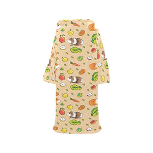 Guinea Pig Pattern Print Design 05 Blanket Robe with Sleeves