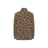 Coffee bean on brown background Women's Long Sleeve Polo Shirt