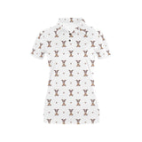 Greyhound Pattern Print Design 05 Women's All Over Print Polo Shirt