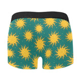 Sun green background Men's All Over Print Boxer Briefs Men's Underwear