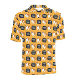 English Bulldog Pattern Print Design 04 Men's All Over Print Polo Shirt