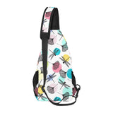 Dragonflies ginkgo leaves pattern All Over Print Chest Bag