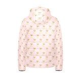 Golden Retriever Pattern Print Design 02 Kids' Boys' Girls' Padded Hooded Jacket