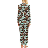 Coconut Pattern Print Design 03 Women's All Over Print Pajama Set