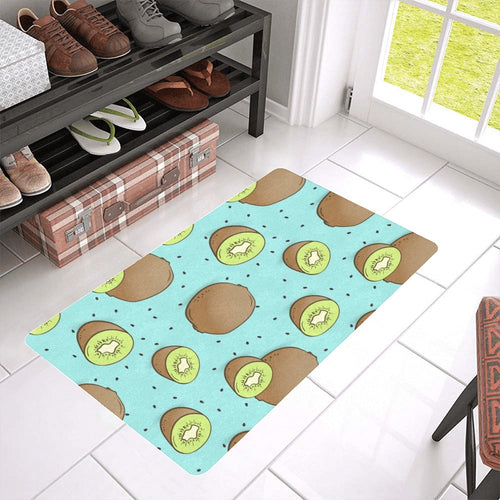 Kiwi blue background Doormat