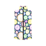 Colorful clock background Women's Padded Vest