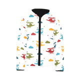 Colorful helicopter pattern Kids' Boys' Girls' Padded Hooded Jacket