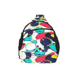watercolor bowling ball pins All Over Print Chest Bag