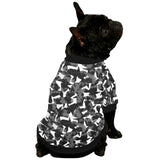 Crow illustration pattern All Over Print Pet Dog Round Neck Fuzzy Shirt