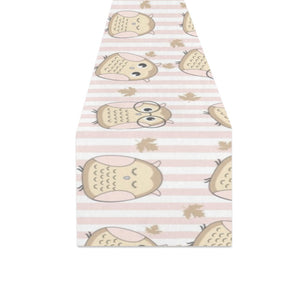cute owl leaf Table Runner