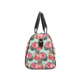 Beautiful flamingo tropical palm leaves hibiscus p Travel Bag