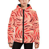 Beautiful Chili peppers pattern Kids' Boys' Girls' Padded Hooded Jacket