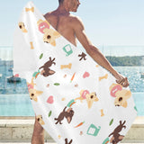 Cute Chihuahua puppie pattern Beach Towel