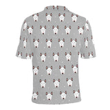 Bull Terrier Pattern Print Design 05 Men's All Over Print Polo Shirt
