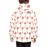 Daruma japanese wooden doll Kids' Boys' Girls' Padded Hooded Jacket