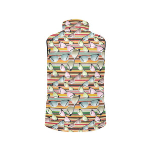 Sun Glasses Pattern Print Design 02 Women's Padded Vest