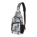 Skate Board Pattern Print Design 04 All Over Print Chest Bag