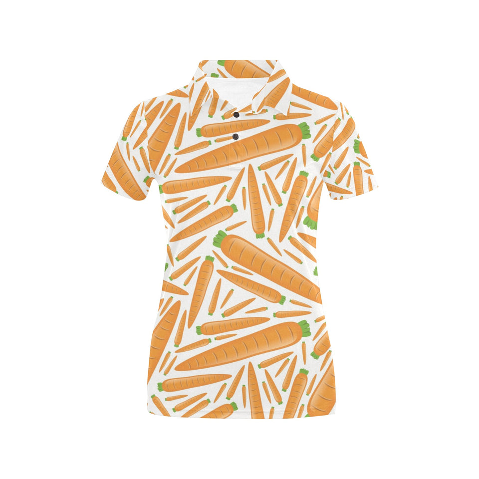 Carrot Pattern Print Design 02 Women's All Over Print Polo Shirt