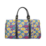 Passion fruit blue background Travel Bag